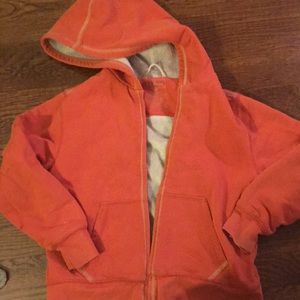 Zipped up hoodie